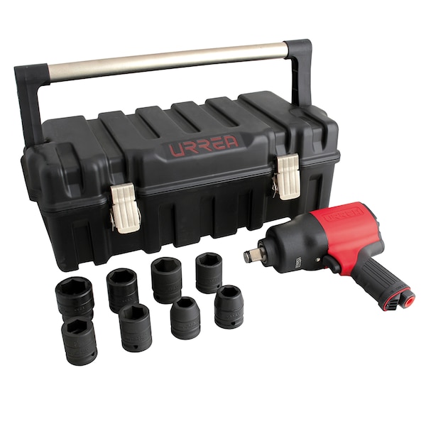 Urrea Twin hammer Comp. syst. 3/4" dr. air impact metric wrench & socket set UPC776KM - main